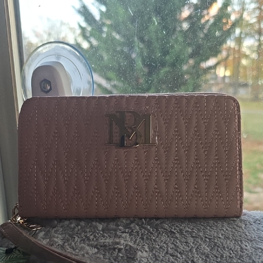 Badgley Mischka Pink Quilted Wallet
